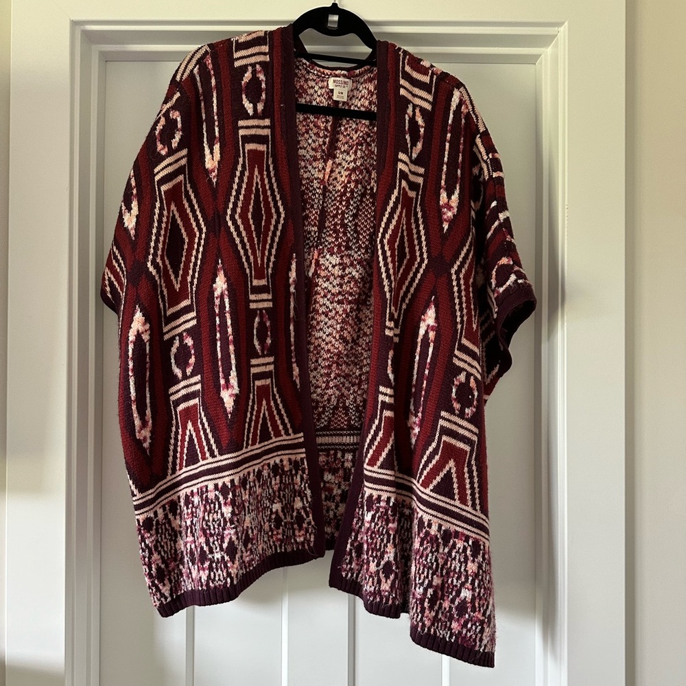 Aztec Poncho-Style Cardigan - Mossimo S/M